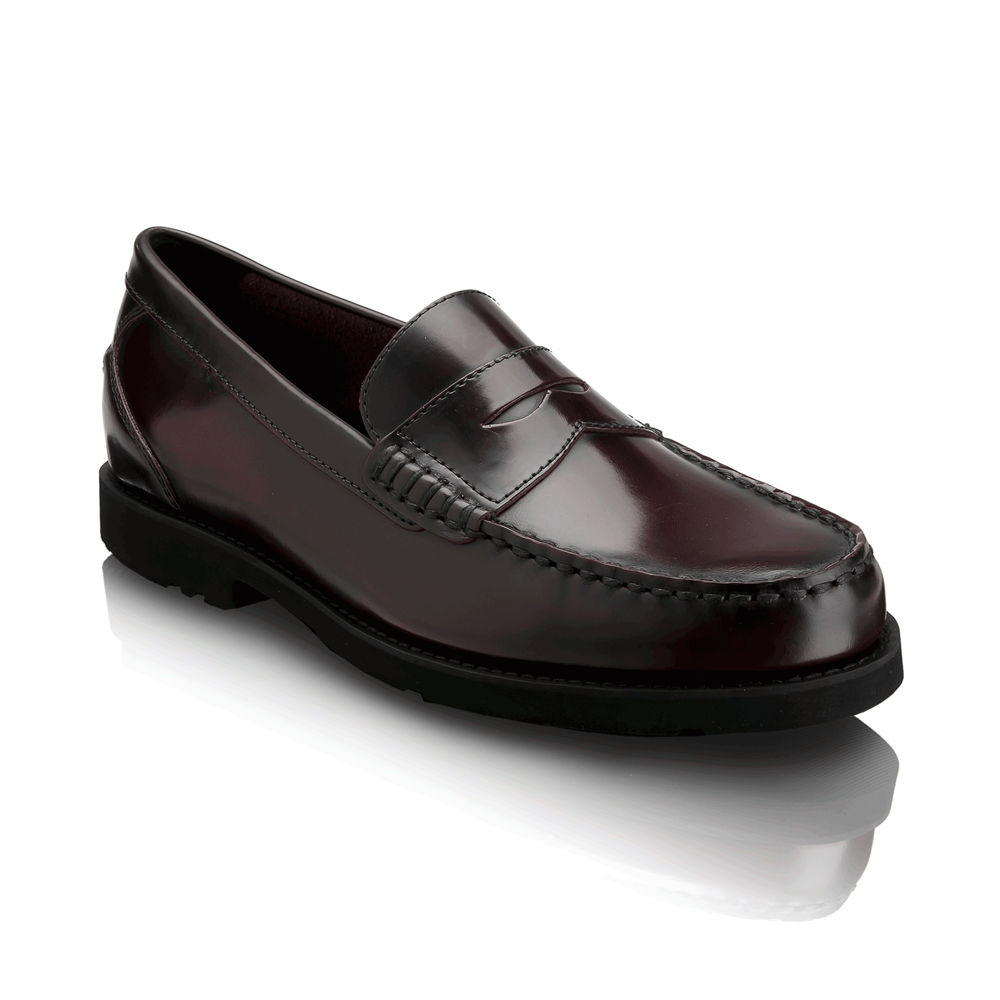 Rockport Singapore Mens Loafers - Shakespeare Circle Burgundy - SN1659803